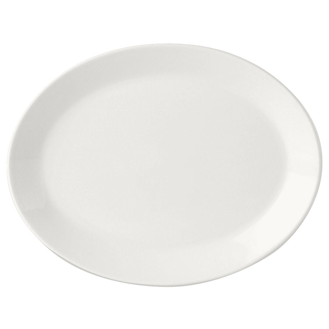 Simplicity White Oval Coupe Plate 34.25cm (13 1/2")