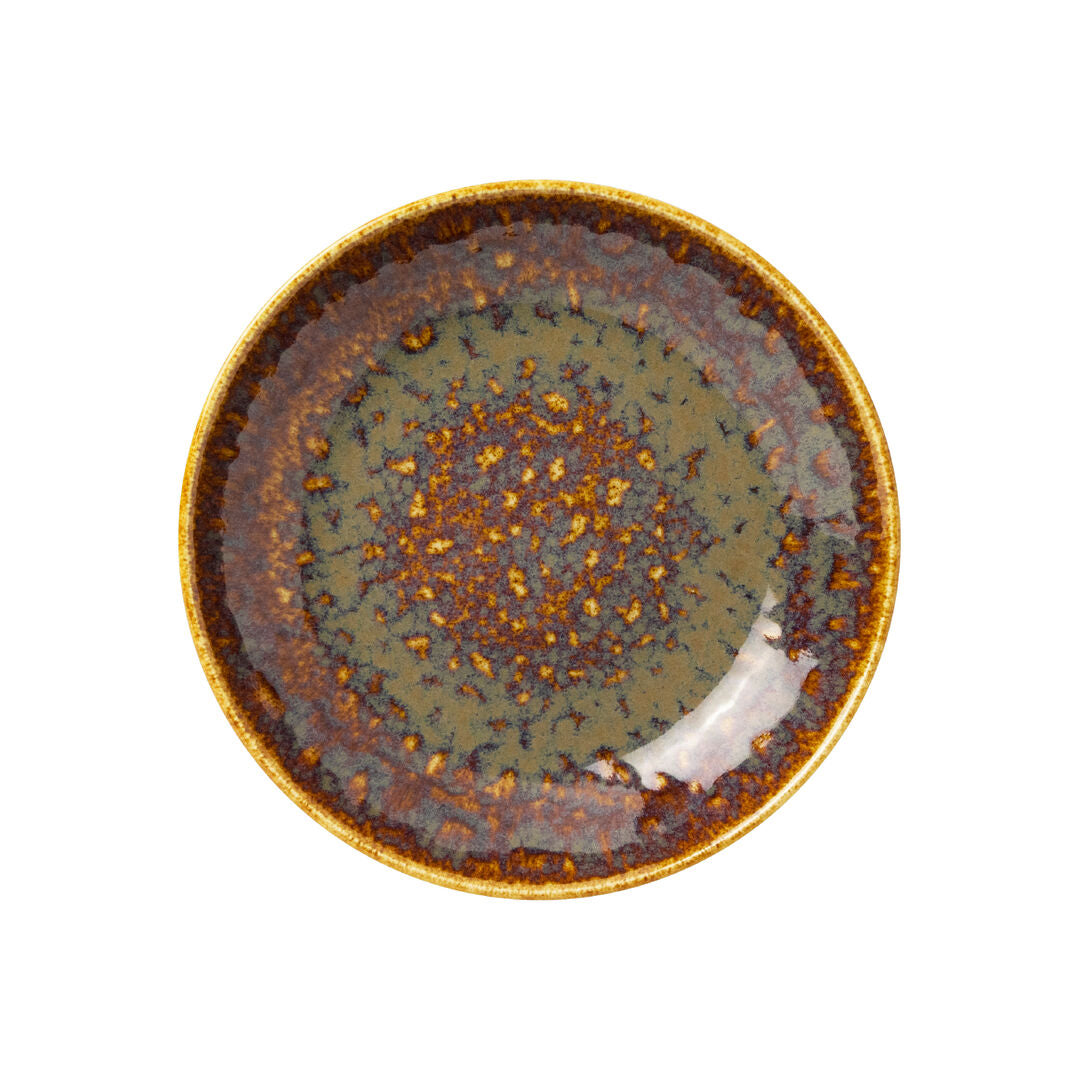 Vesuvius Amber Coupe Bowl 21.6cm 83.5cl (8 1/2" 29 2/5oz)