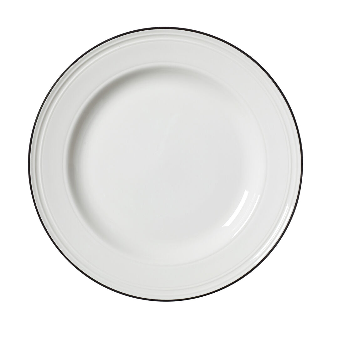 Bead Black Band Plate 25.5cm (10")