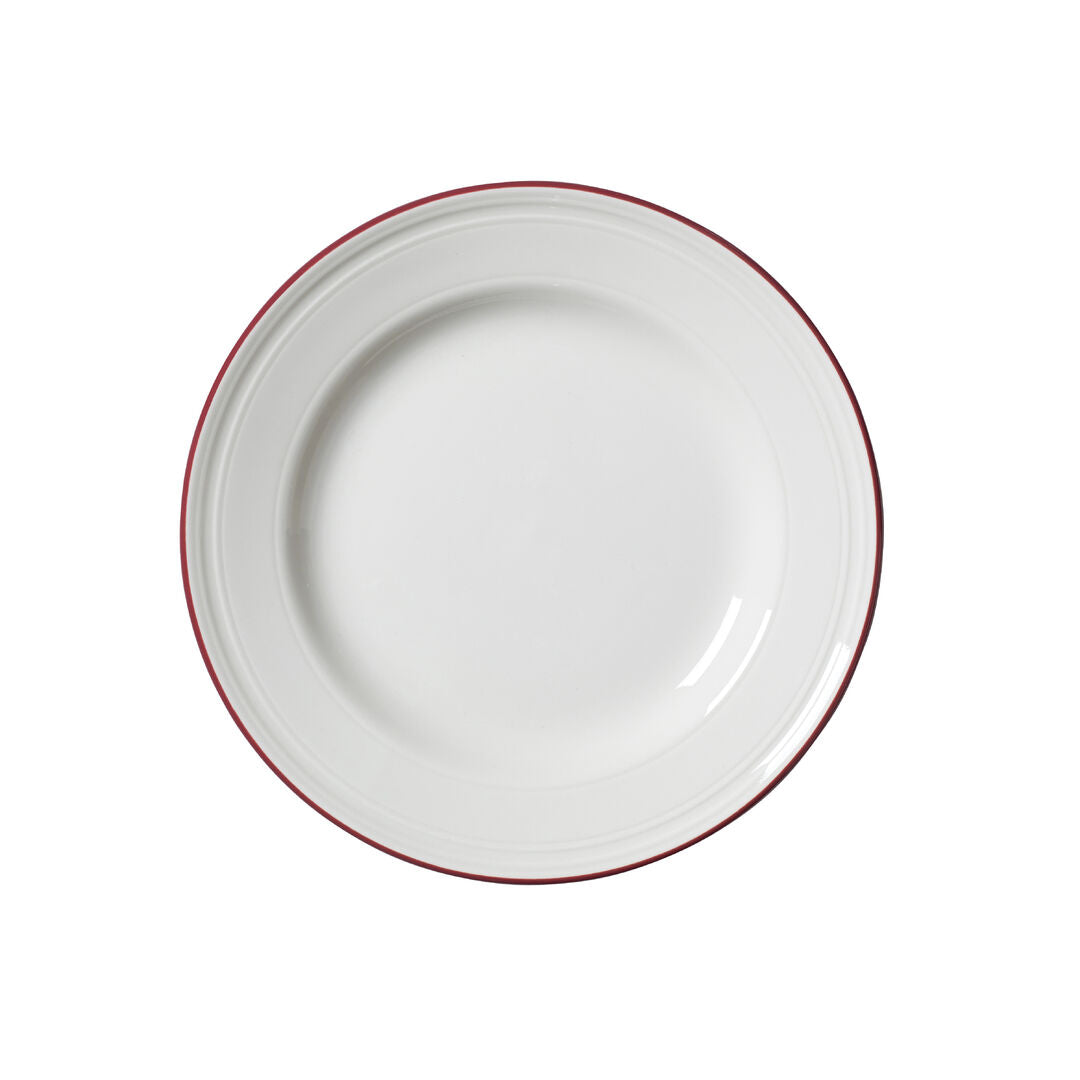 Bead Maroon Band Plate 20.25cm (8")