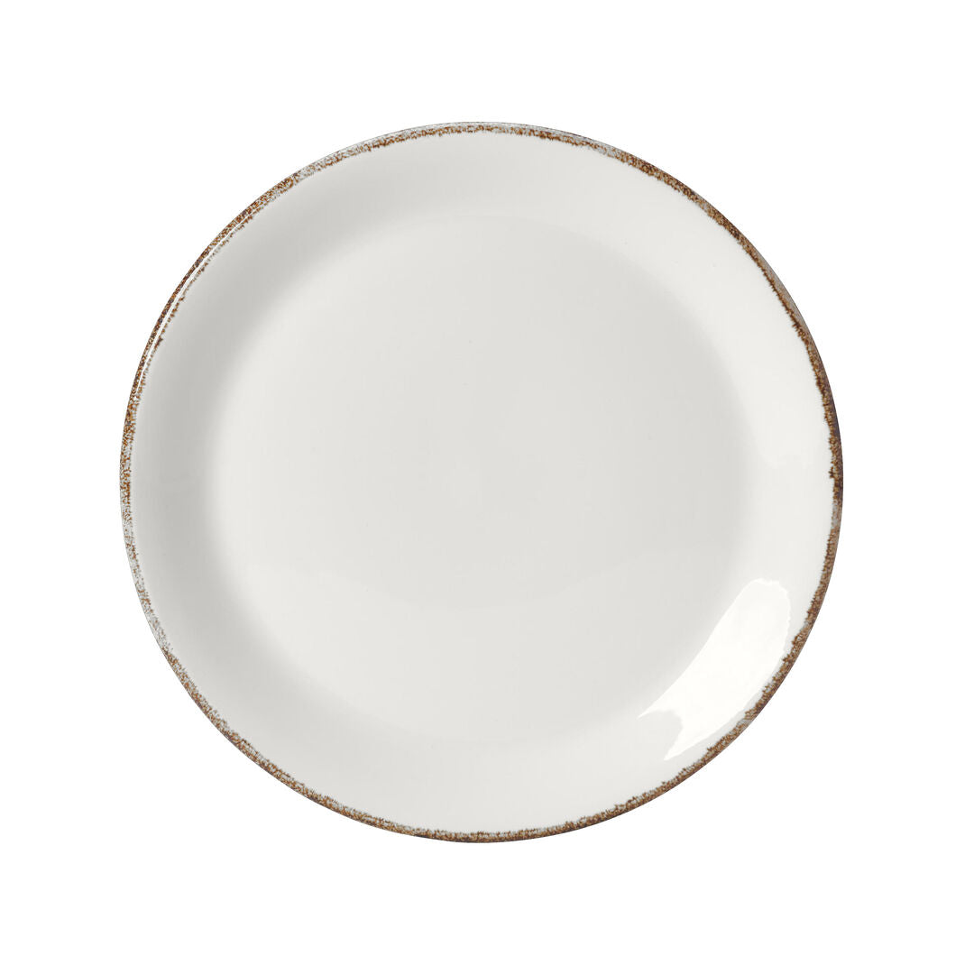 Brown Dapple Coupe Plate 20.25cm (8")
