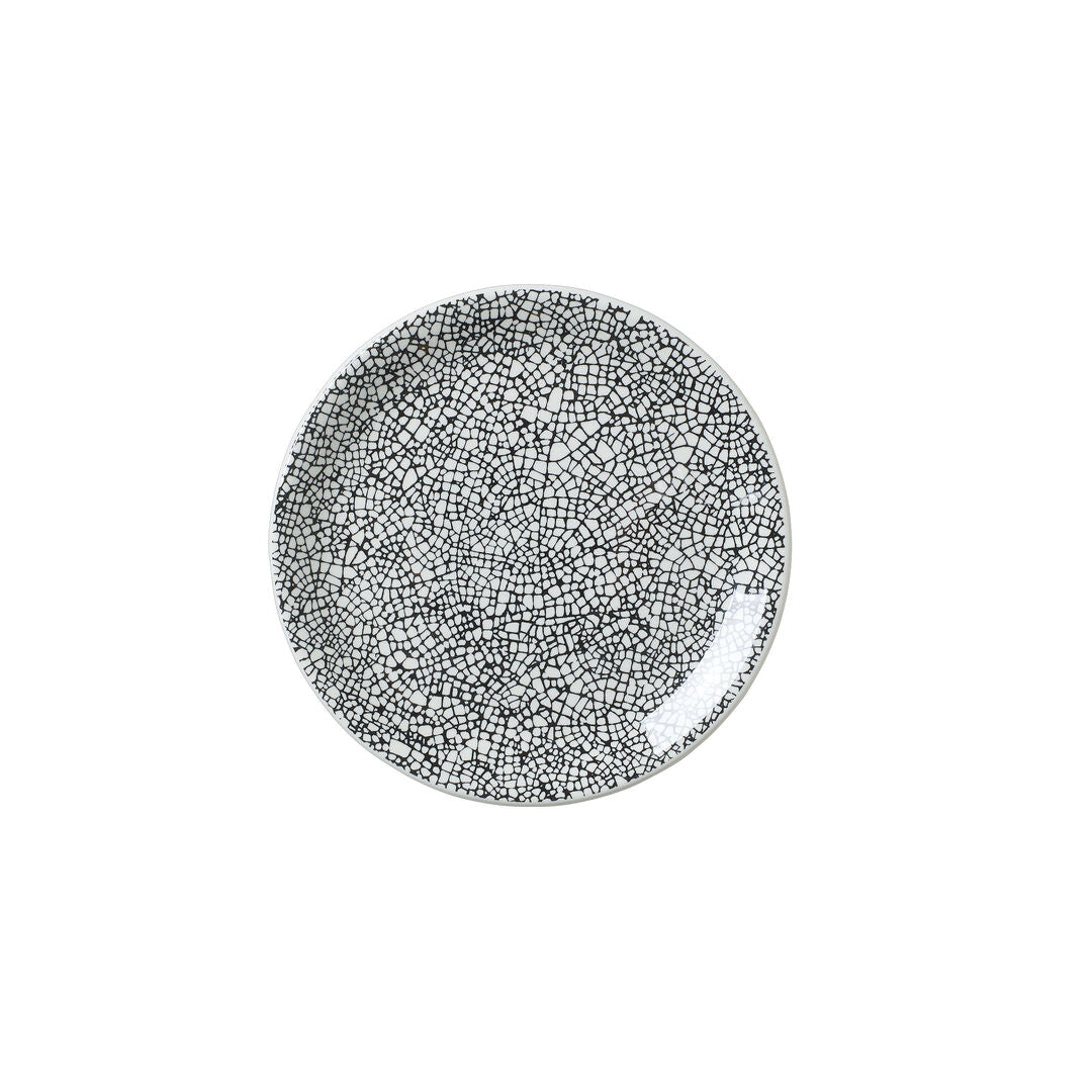 Ink Crackle Black Coupe Plate 15.25cm (6")