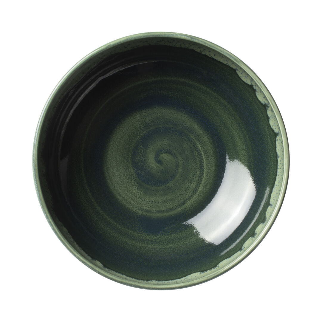 Aurora Vesuvius Burnt Emerald Bowl 17.5cm 98cl (7" 34 1/2oz)