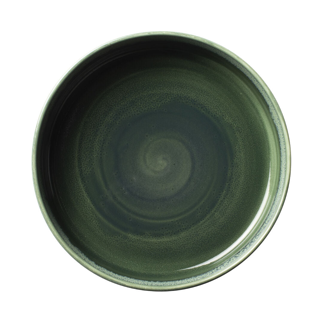 Aurora Vesuvius Burnt Emerald Round Stacking Tray 20.25cm (8")