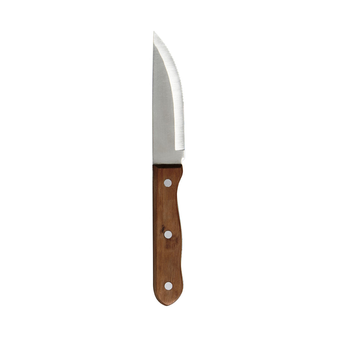Tapered Serrated Blade Pineapple Wood Handles With Rivets 12cm (4 3/4")