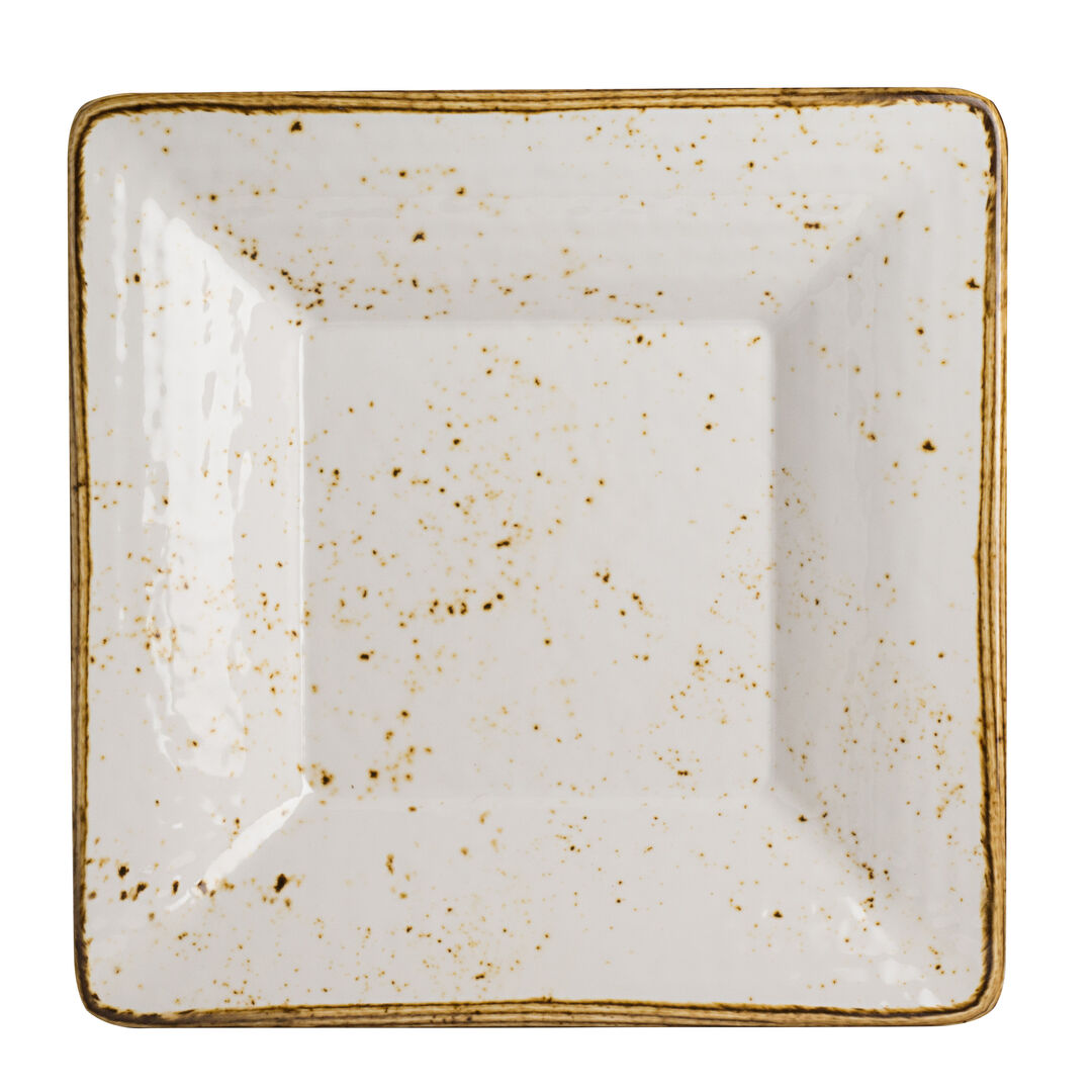 Craft White Square Pebble Bowl 25.4 x 3.8cm 0.9ltr (10 x 1 1/2" 1qts)