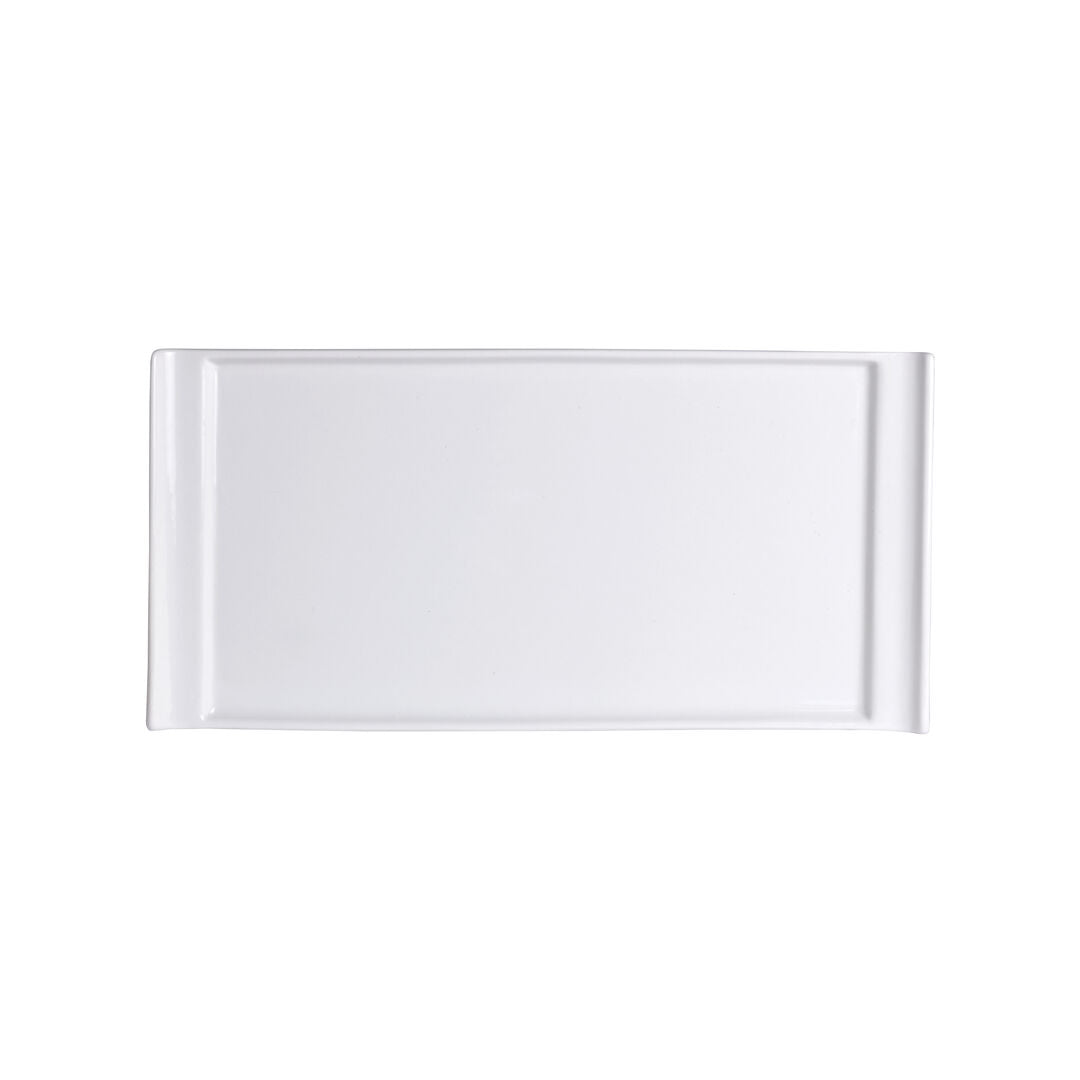 Cafe Porcelain Rectangle Tray Handled 30 x 14.5cm (11 3/4 x 5 3/4")