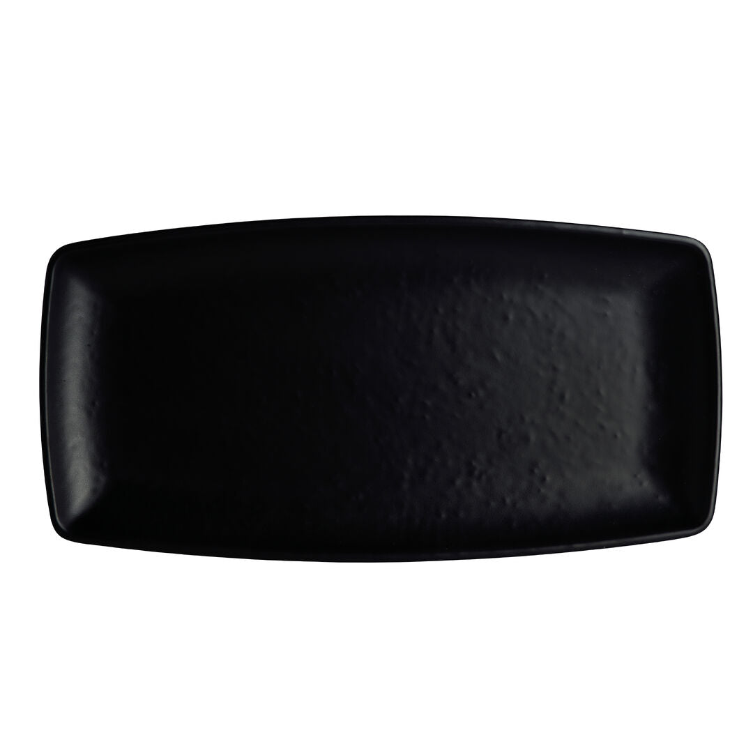 Cali Black Rectangle Plate 33 x 16.5cm  (13 x 6 1/2" )
