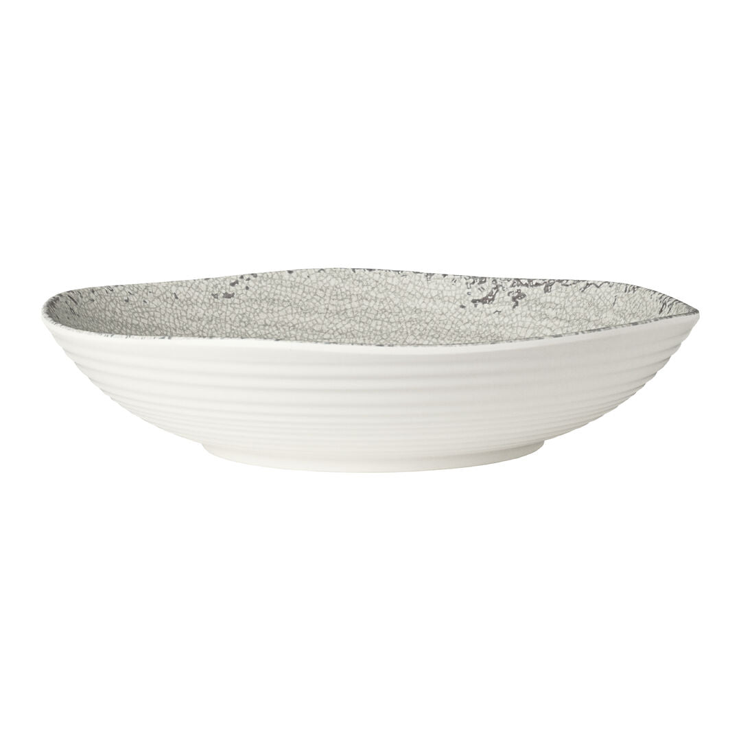 Pompeii Stone Large Shallow Round Bowl 35.9 x 6.7cm 4.5ltr (14 1/7 x 2 2/3" 4 3/4qrt)
