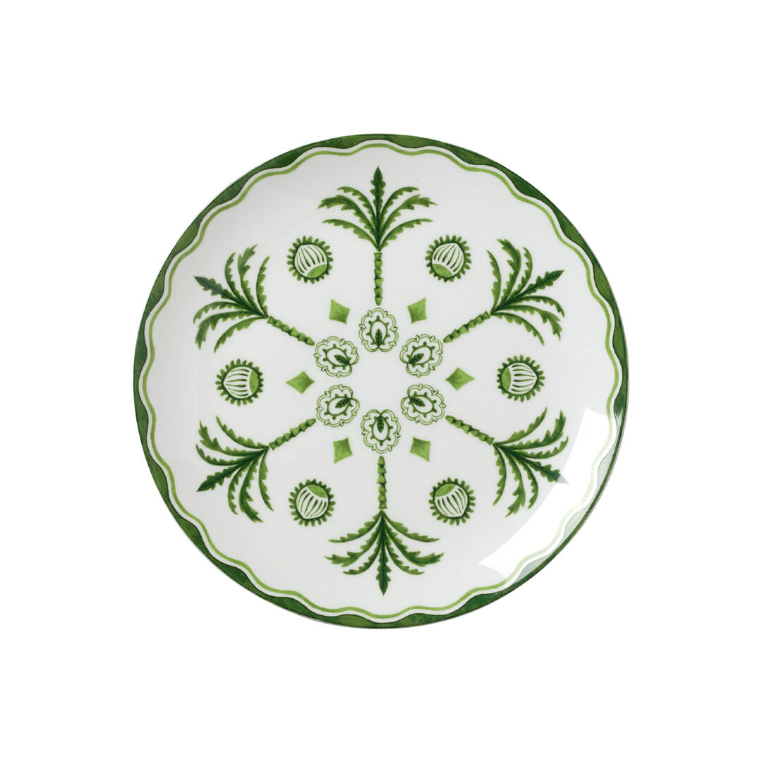 Sultan's Garden Green Coupe Plate 21cm (8 1/4")