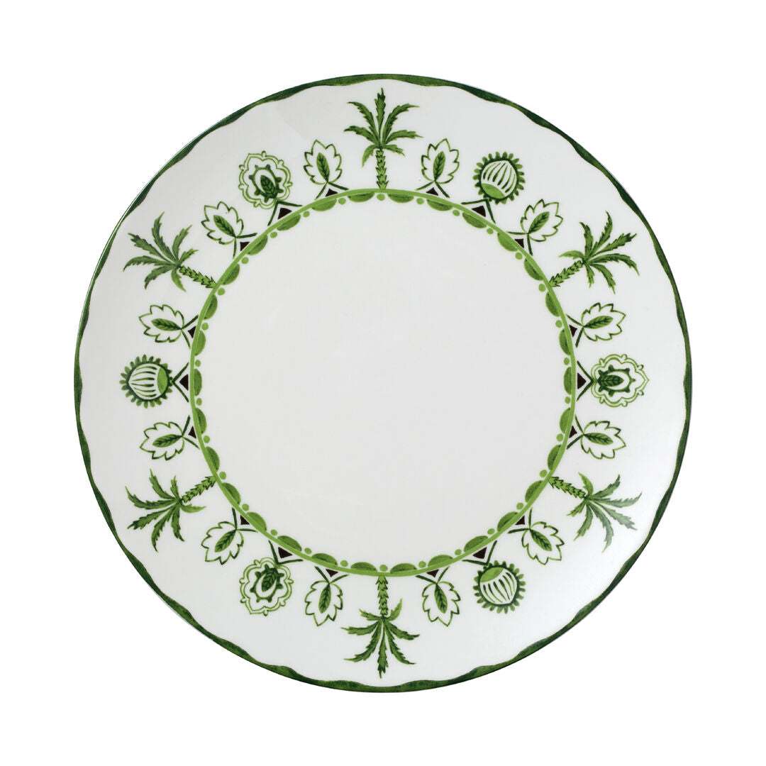 Sultan's Garden Green Coupe Plate 27cm (10 1/2")