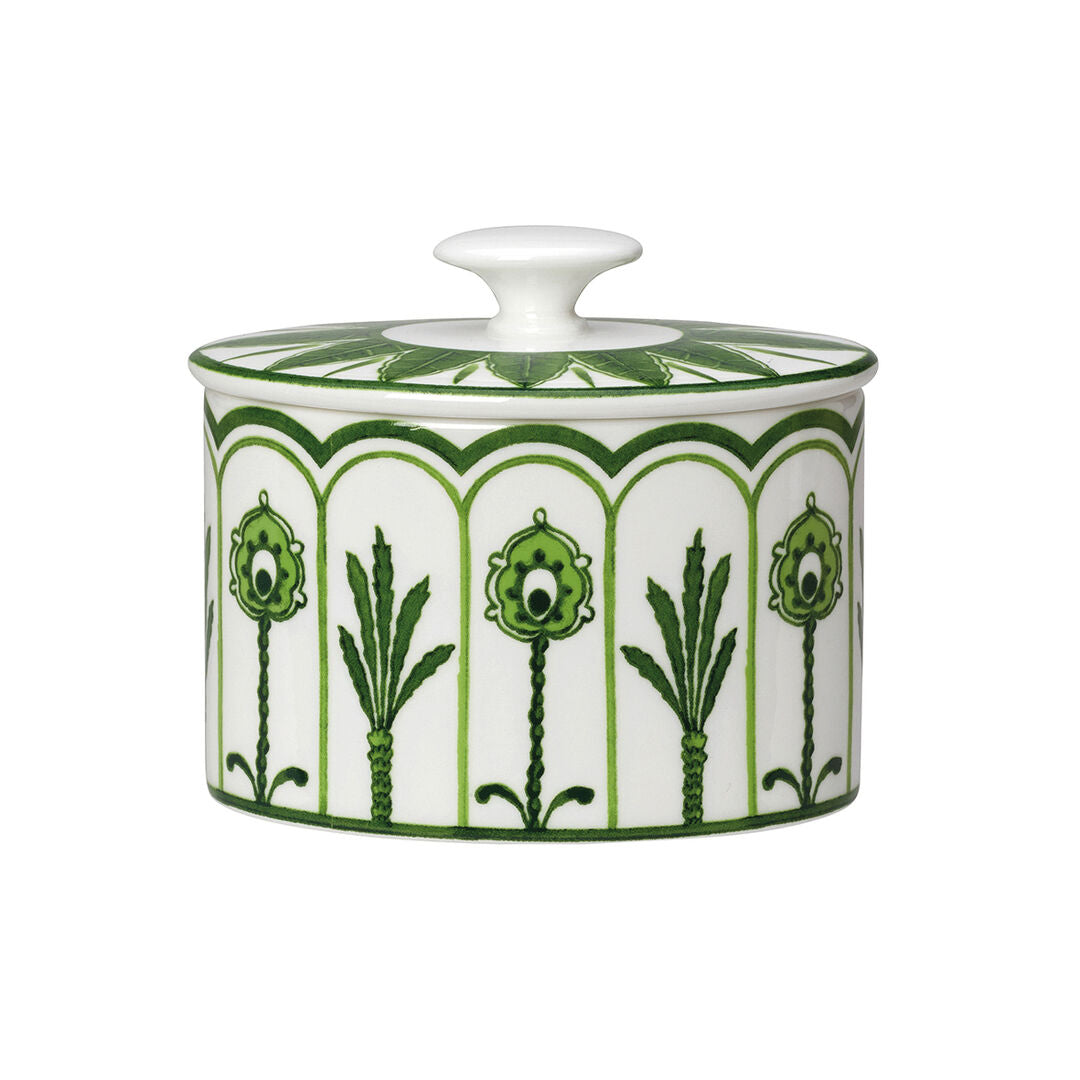 Sultan's Garden Green Coupe Oval Sugar 9cm 22.5cl (3 1/2" 8oz) No Lid