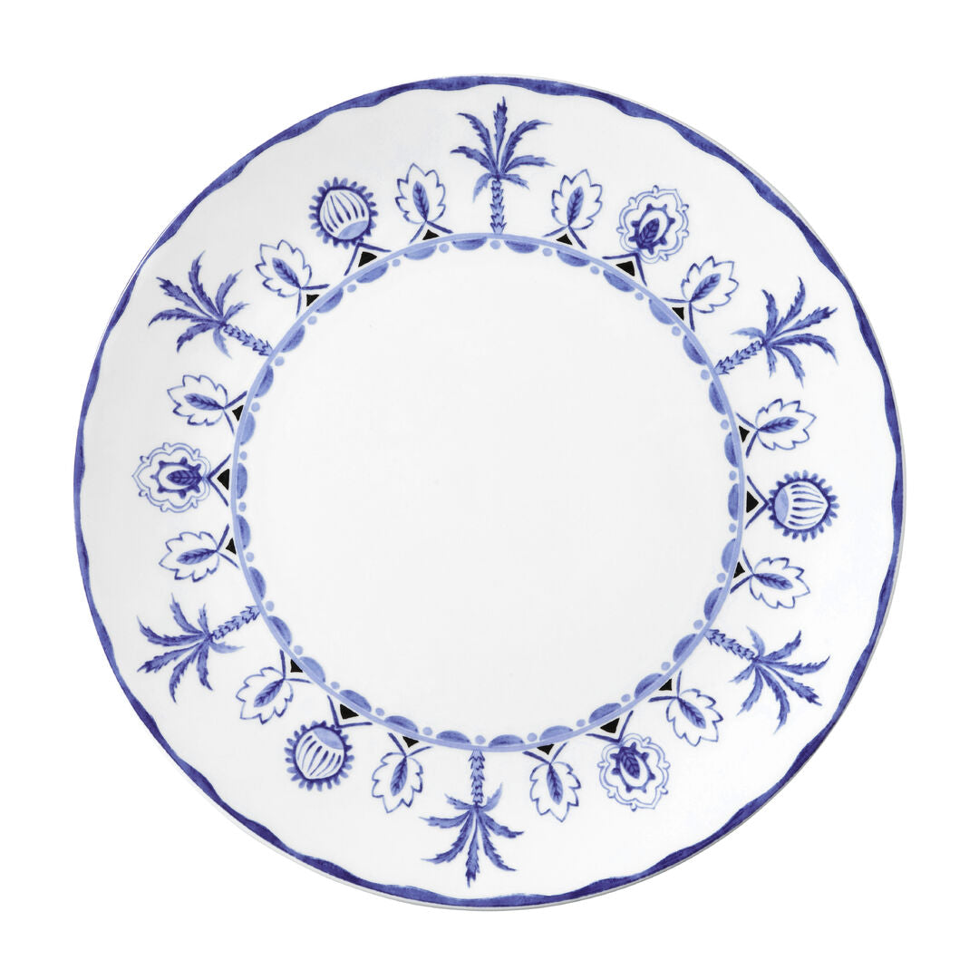 Sultan's Garden Blue Coupe Plate 27cm (10 1/2")