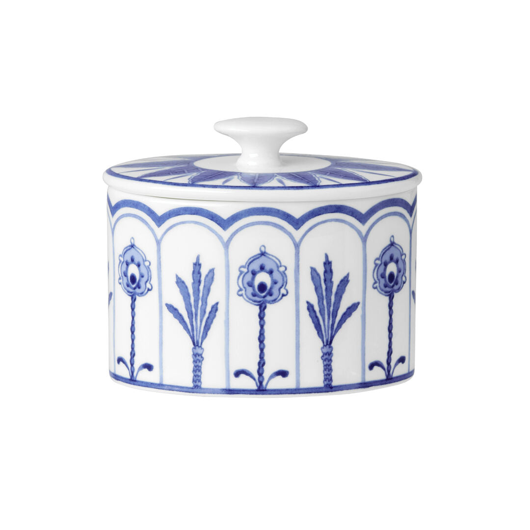 Sultan's Garden Blue Coupe Oval Sugar 9cm 22.5cl (3 1/2") No Lid