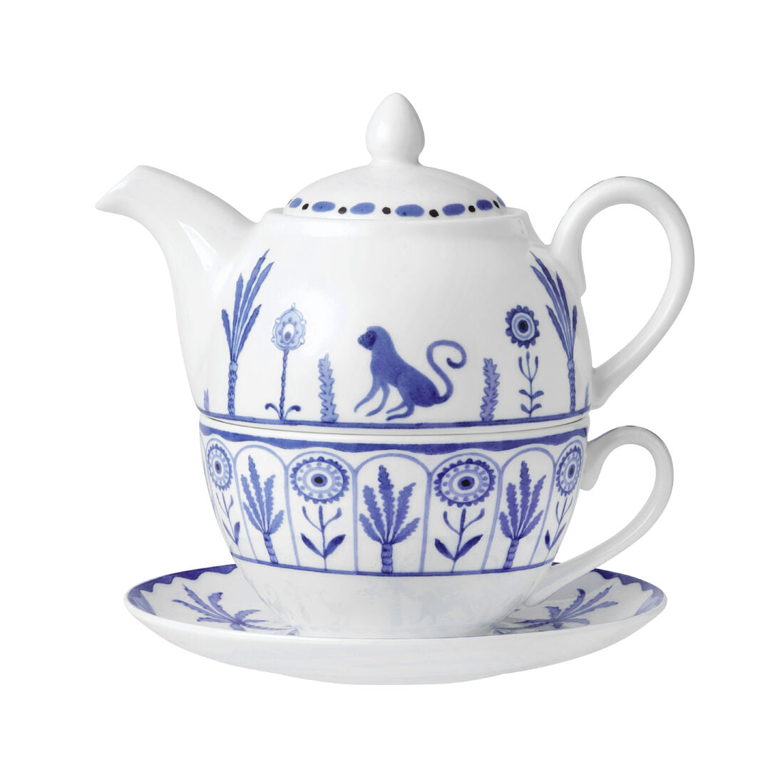 Sultan's Garden Blue Coupe Tea For One Set