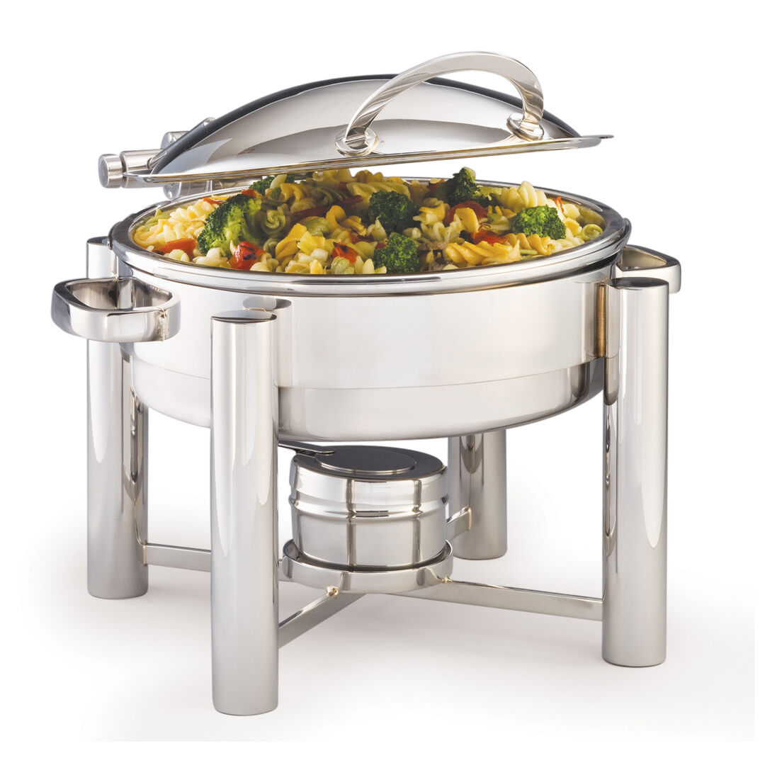Tempo Stainless Steel Round Chafer 38.1 x 38.7 x 27.9cm 3.8ltr (15 x 15 1/4 x 11" 4qts)