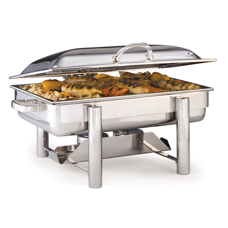 Tempo Stainless Steel Hinged Chafer GN 1/1 61.6 x 37.5 x 30.5cm 7.5ltr (24 1/4 x 14 3/4 x 12" 2gal)
