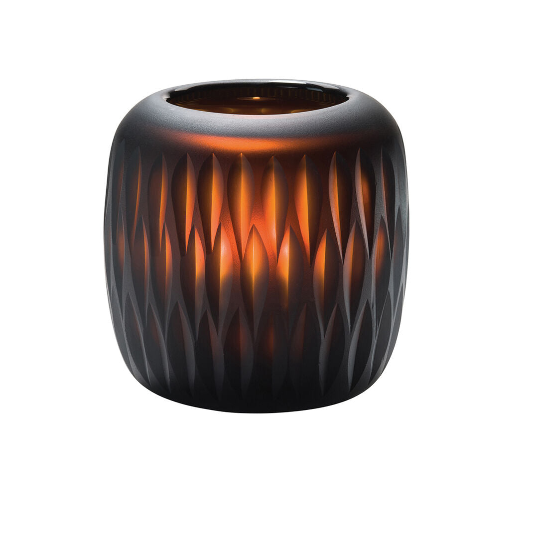 Mystic Black & Amber Glass Votive 10.8 x 10.2cm (4 1/4 x 4")