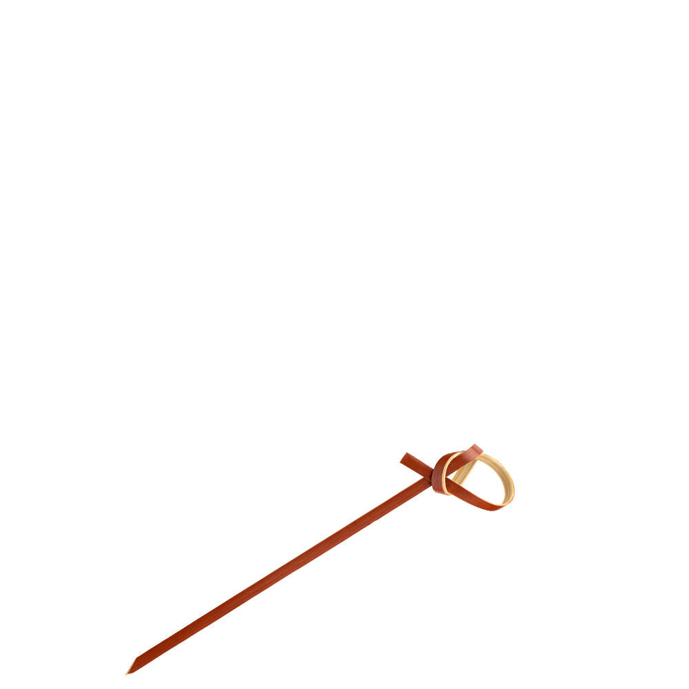 Bamboo Red Knotted Skewer 3.5" (9cm)