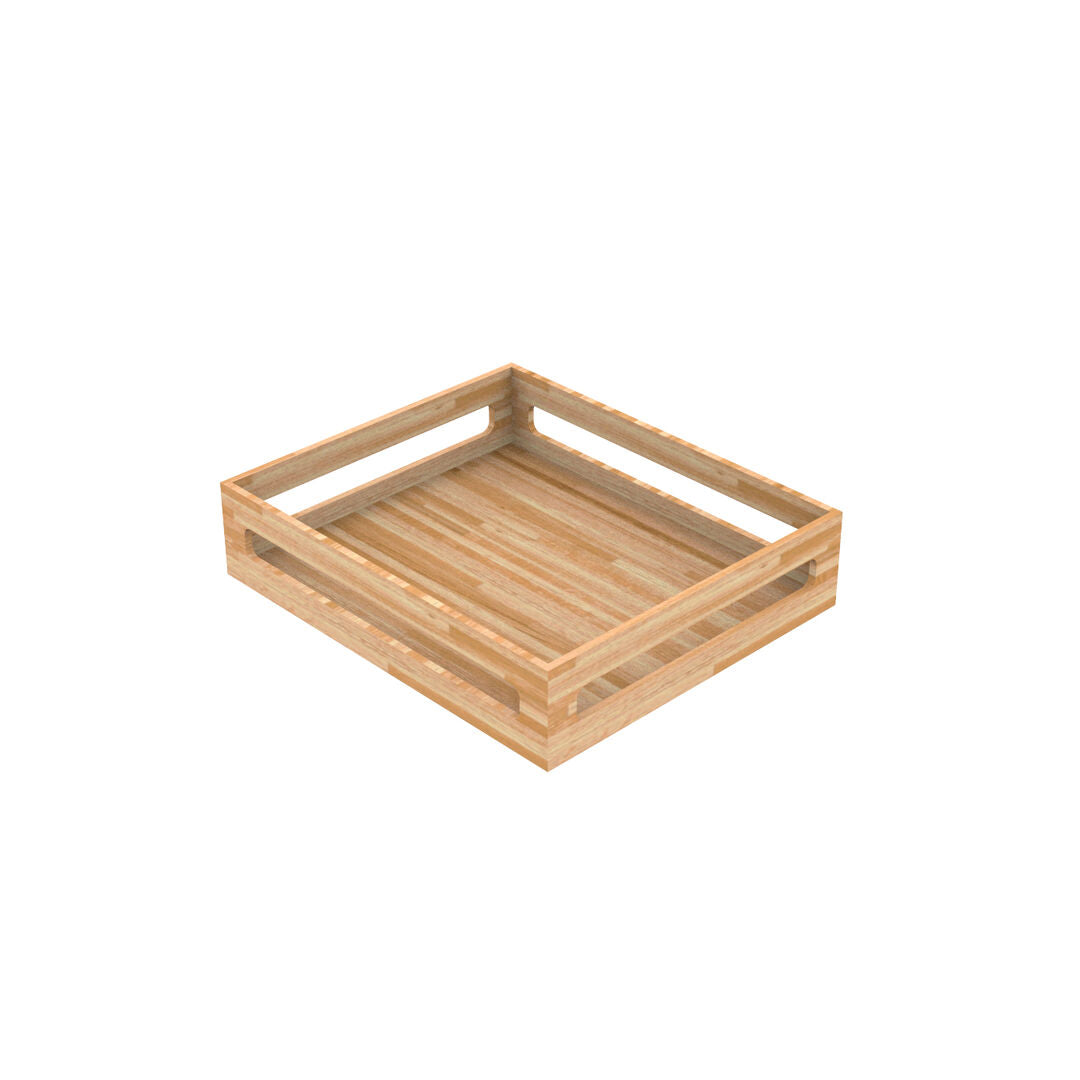 Canvas Natural Bamboo Crate 37.5 x 44 x 10cm (14 4/5 x 17 1/2 x 4")