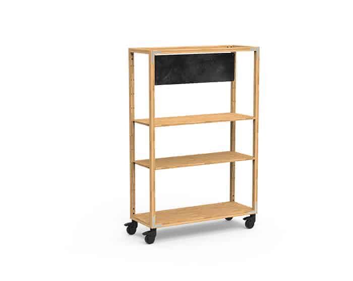 Canvas Natural Bamboo Base Frame With Casters
