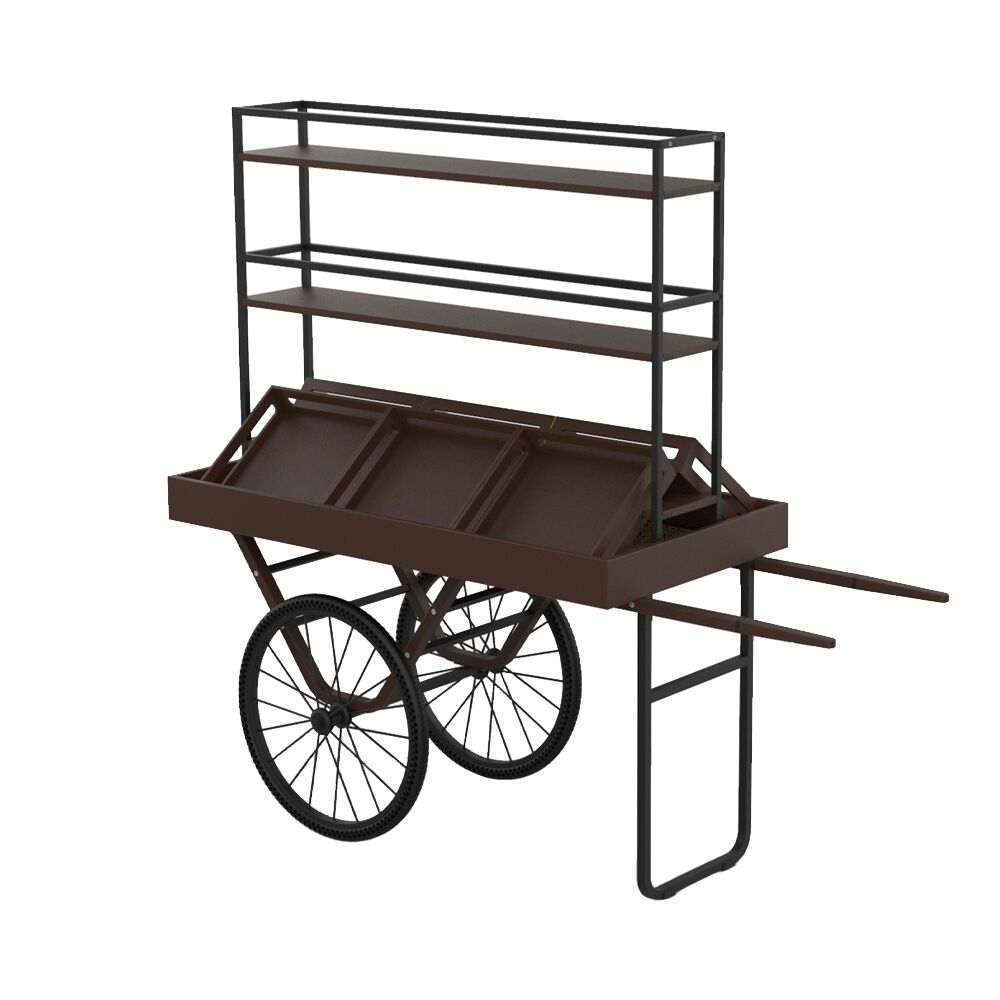 Cantine Dark Bamboo Cart Crate Support Shelf 141 x 26.5cm (55 1/2 x 10 1/2")