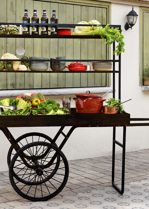 Cantine Dark Bamboo Cart Body and Frame 204.5 x 76cm (80 1/2 x 30")