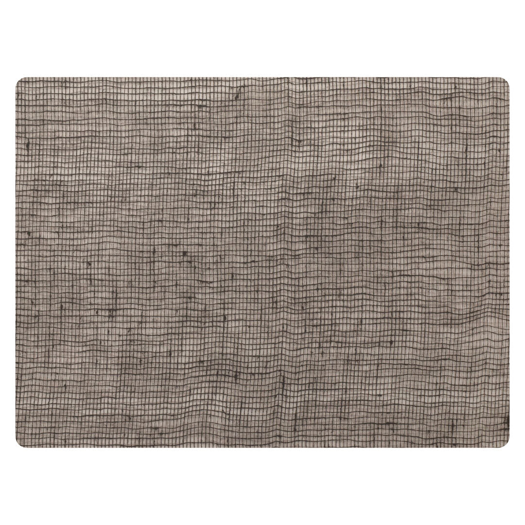 Modern Twist Linen Chocolate Silicone Placemat 30.5 x 40.6cm (12 x 16")