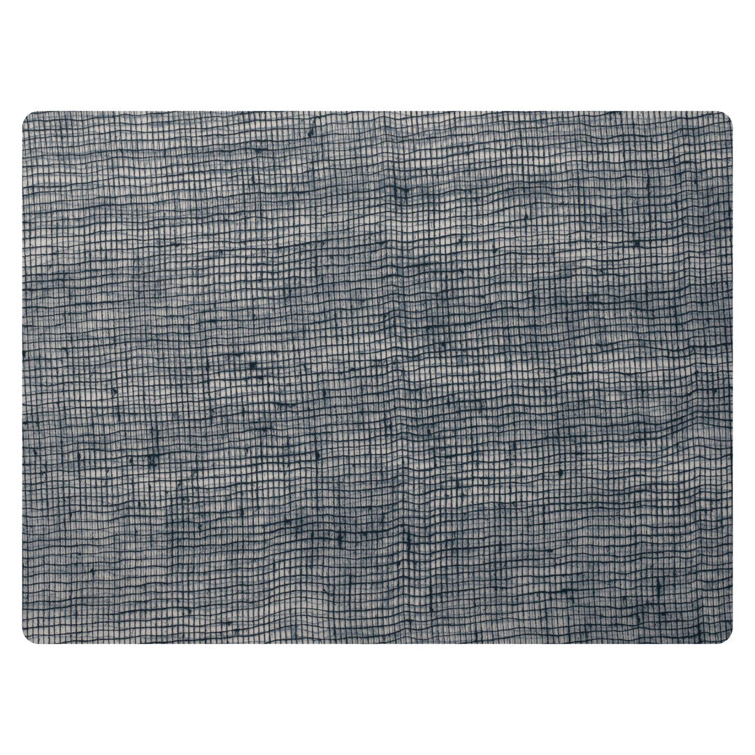 Modern Twist Linen Denim Blue Silicone Placemat 30.5 x 40.6cm (12 x 16")