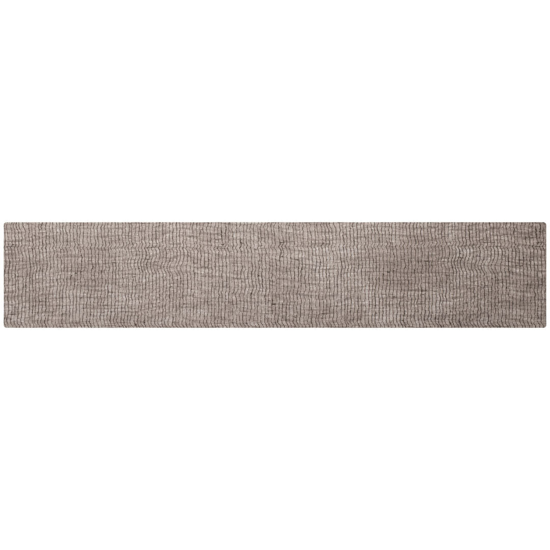 Modern Twist Linen Chocolate Silicone Table Runner 35.6 x 182.9cm (14 x 72")