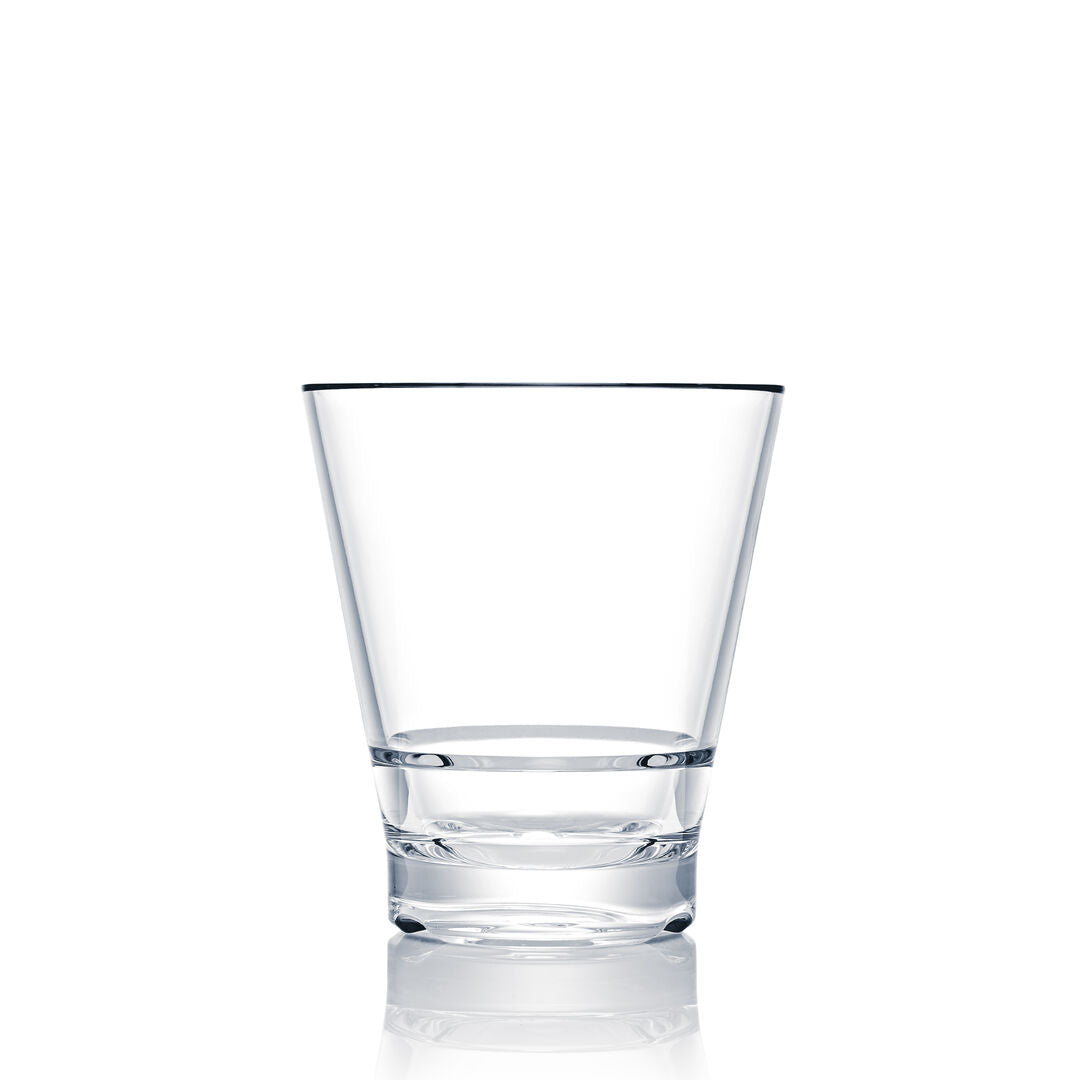 Capella Stack Clear Short Double Rocks 10.8cm H 41.4cl (4 1/4" 14oz)