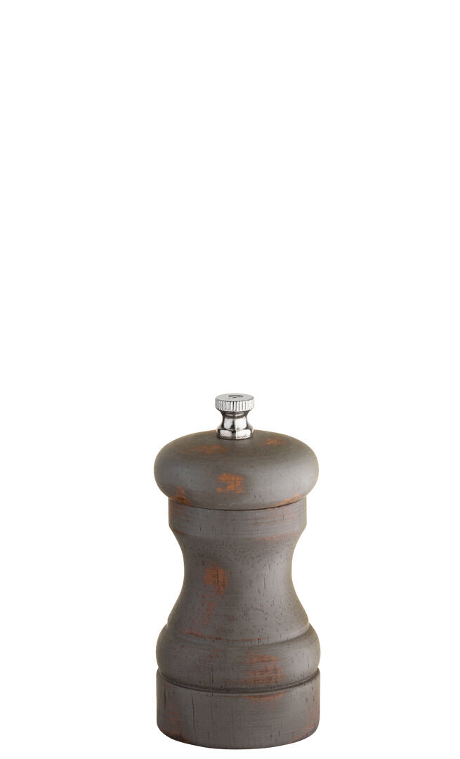 Distressed Wood Salt/Pepper Grinder 4" (10cm)