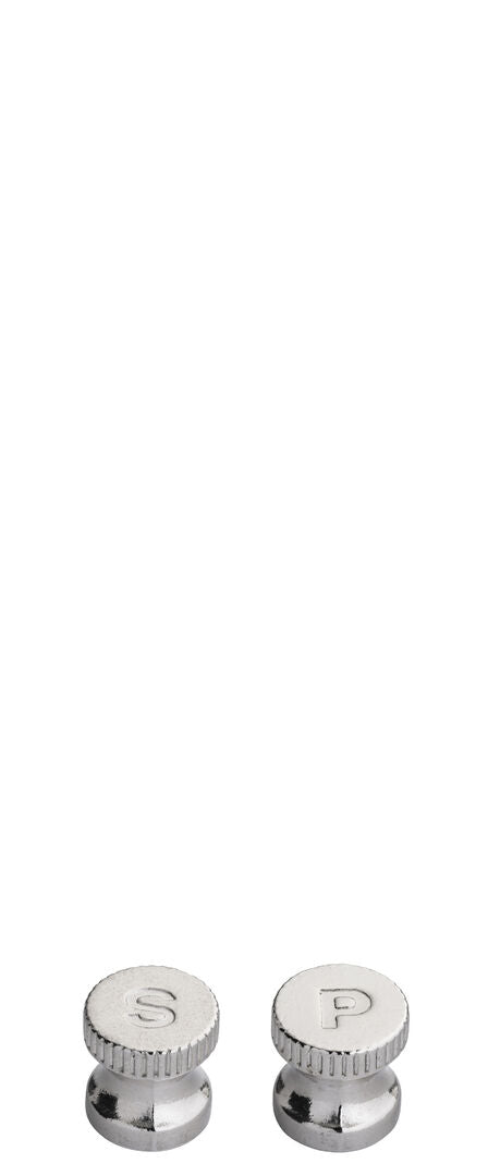 Engraved Salt/Pepper Knobs - Silver